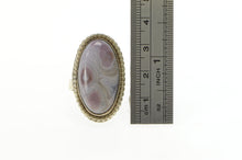 Load image into Gallery viewer, Sterling Silver Purple Agate Oval Cabochon Vintage 1970&#39;s Ring