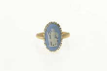 Load image into Gallery viewer, 14K 1960&#39;s Wedgwood Cameo Artemis Goddess Ring Yellow Gold