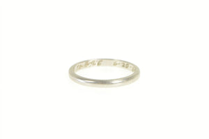 Platinum 1960's 2.1mm Classic Vintage Wedding Band Ring