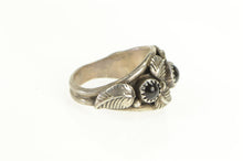Load image into Gallery viewer, Sterling Silver Black Onyx Southwestern Feather Leaf Ring