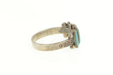 Load image into Gallery viewer, Sterling Silver Turquoise Ornate Southwestern Statement Band Ring