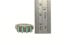 Load image into Gallery viewer, Sterling Silver Turquoise Ornate Southwestern Statement Band Ring