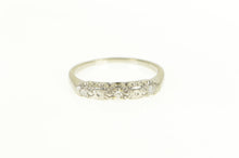 Load image into Gallery viewer, 18K 1940&#39;s Diamond Classic Floral Wedding Band Ring White Gold
