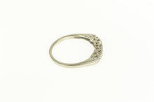 Load image into Gallery viewer, 18K 1940&#39;s Diamond Classic Floral Wedding Band Ring White Gold