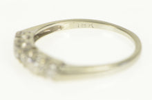 Load image into Gallery viewer, 18K 1940&#39;s Diamond Classic Floral Wedding Band Ring White Gold