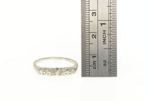 Load image into Gallery viewer, 18K 1940&#39;s Diamond Classic Floral Wedding Band Ring White Gold