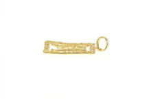 Load image into Gallery viewer, 14K M Monogram Letter Square Initial Name Pendant Yellow Gold