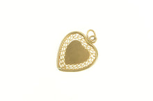 Load image into Gallery viewer, 14K Retro Scalloped Filigree Heart Love Symbol Charm/Pendant Yellow Gold
