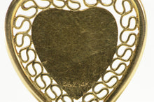 Load image into Gallery viewer, 14K Retro Scalloped Filigree Heart Love Symbol Charm/Pendant Yellow Gold