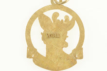 Load image into Gallery viewer, 14K Rudolph The Red Nose Reindeer Christmas Charm/Pendant Yellow Gold