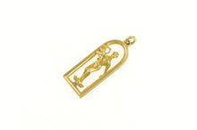 Load image into Gallery viewer, 18K Saint Luke Caduceus Doctor Patron Saint Arch Charm/Pendant Yellow Gold