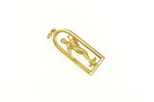 Load image into Gallery viewer, 18K Saint Luke Caduceus Doctor Patron Saint Arch Charm/Pendant Yellow Gold