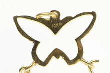 Load image into Gallery viewer, 14K Butterfly Change Symbol Charm Loop Holder Pendant Yellow Gold