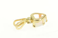 Load image into Gallery viewer, 10K Heart Syn. Opal CZ Accent Love Symbol Pendant Yellow Gold
