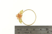 Load image into Gallery viewer, 14K 3D Black Hills Rose Leaf Flower Charm Holder Pendant Yellow Gold