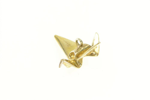 Sterling Silver 3D Paper Crane Swan Bird Origami Charm/Pendant