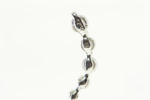 14K Graduated Diamond Seven Stone Journey Pendant White Gold