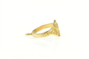 14K Art Nouveau Baby Bird Diamond Ring Charm/Pendant Yellow Gold