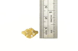 14K Art Nouveau Baby Bird Diamond Ring Charm/Pendant Yellow Gold