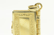 Load image into Gallery viewer, 14K Articulated Lords Prayer Holy Bible Book Charm/Pendant Yellow Gold