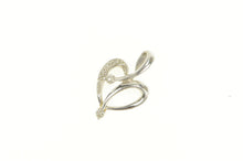 Load image into Gallery viewer, 10K Diamond Heart Love Symbol Classic Pendant White Gold