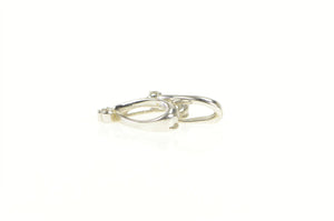 10K Diamond Heart Love Symbol Classic Pendant White Gold