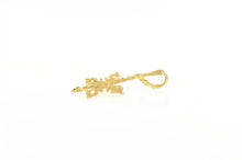 Load image into Gallery viewer, 14K Snowflake Classic Winter Holiday Symbol Charm/Pendant Yellow Gold