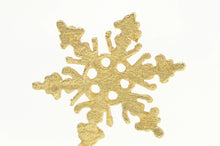 Load image into Gallery viewer, 14K Snowflake Classic Winter Holiday Symbol Charm/Pendant Yellow Gold