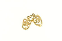 Load image into Gallery viewer, 14K 3D Drama Comedy Mask Theatre Acting Charm/Pendant Yellow Gold