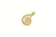 Load image into Gallery viewer, 14K Ornate Filigree Sea Shell Nautilus Charm/Pendant Yellow Gold