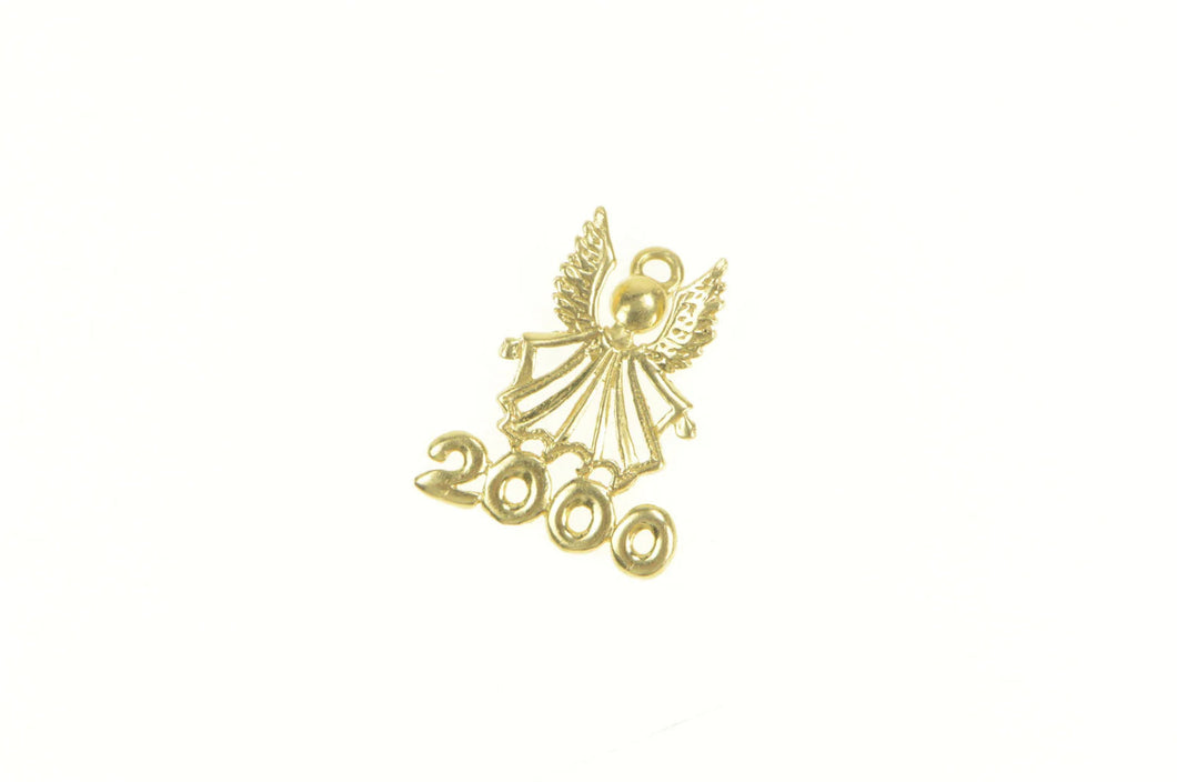 14K 2000 New Millenium Guardian Angel Charm/Pendant Yellow Gold