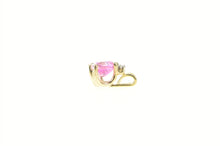 Load image into Gallery viewer, 14K Trillion Pink Topaz Diamond Accent Classic Pendant Yellow Gold