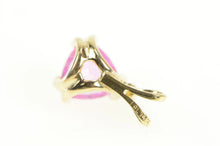 Load image into Gallery viewer, 14K Trillion Pink Topaz Diamond Accent Classic Pendant Yellow Gold