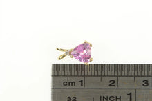 Load image into Gallery viewer, 14K Trillion Pink Topaz Diamond Accent Classic Pendant Yellow Gold