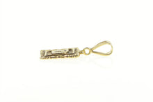 Load image into Gallery viewer, 14K D Ornate Monogram Square Initial Letter Pendant Yellow Gold