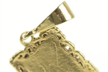 Load image into Gallery viewer, 14K D Ornate Monogram Square Initial Letter Pendant Yellow Gold