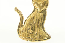 Load image into Gallery viewer, 14K Diamond Cut Cat Kitty Kitten Animal Charm/Pendant Yellow Gold