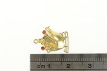 Load image into Gallery viewer, 10K Christmas Gift Santa&#39;s Sleigh Enamel Charm/Pendant Yellow Gold