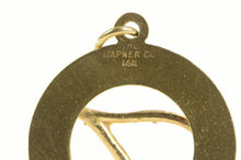 Load image into Gallery viewer, 14K Good Luck Wishbone Lucky Retro Vintage Charm/Pendant Yellow Gold
