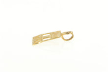 Load image into Gallery viewer, 14K Diamond Cut Made In Italy Square Novelty Charm/Pendant Yellow Gold
