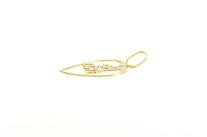14K #1 Number One Love Heart Love Symbol Pendant Yellow Gold