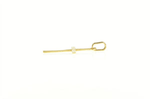 14K Diamond Cut Grooved Cross Christian Pendant Yellow Gold