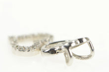 Load image into Gallery viewer, 14K Diamond Heart Love Symbol Tiered Pendant White Gold