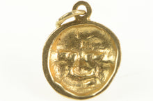 Load image into Gallery viewer, 14K Man on the Moon Face Vintage Space Charm/Pendant Yellow Gold