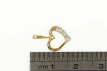 Load image into Gallery viewer, 14K Diamond Inset Heart Love Symbol Classic Pendant Yellow Gold