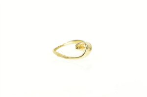 14K Diamond Cut Heart Love Symbol Loop Pendant Yellow Gold
