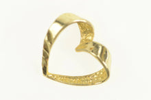 Load image into Gallery viewer, 14K Diamond Cut Heart Love Symbol Loop Pendant Yellow Gold