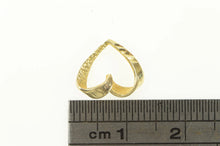 Load image into Gallery viewer, 14K Diamond Cut Heart Love Symbol Loop Pendant Yellow Gold