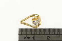 Load image into Gallery viewer, 14K Diamond Inset Loop Swirl Classic Pendant Yellow Gold