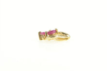 Load image into Gallery viewer, 10K Marquise Ruby Cluster Tear Drop Classic Pendant Yellow Gold